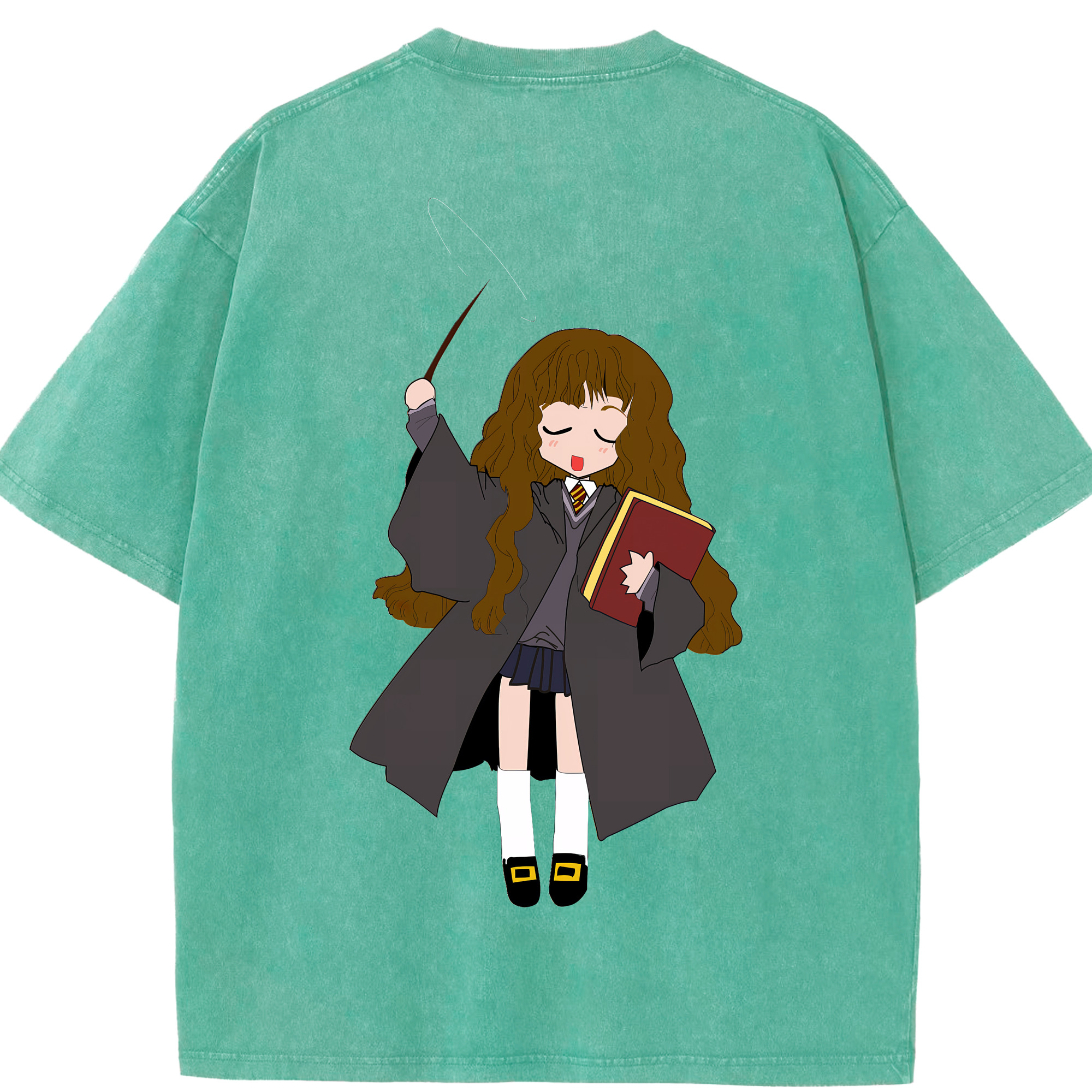 （画像用） Harry Potter ハリー・ポッターシリーズ 綿100% ヴィンテージ風 半袖Tシャツ（背面プリント）